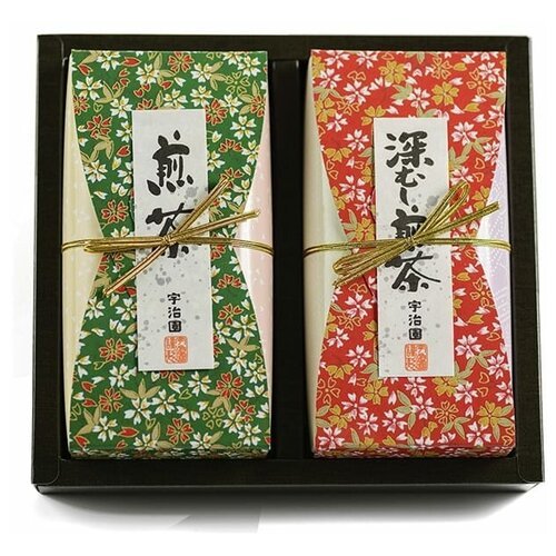 Подарочный набор из сортов японского листового зеленого чая Сенча мидоромунэ и Сенча Фукамуши