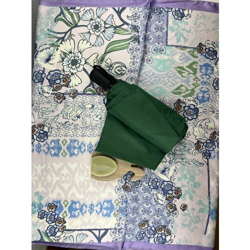 Подарочный женский комплект на пасху зонт ArtRain с платком и Пасхальным Зайцем в картонной крафтовой коробке
