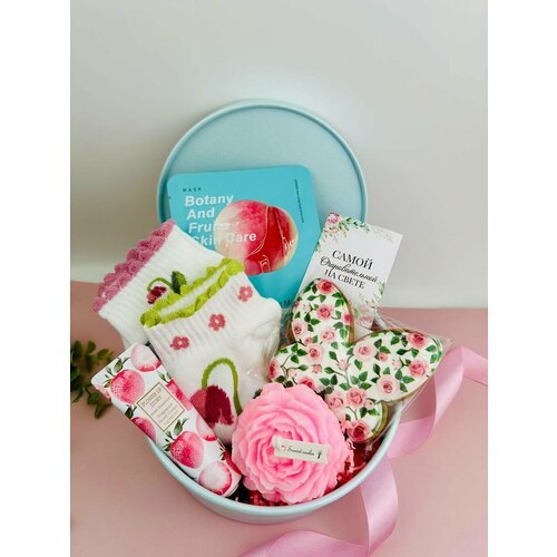 Подарочный набор Розовый пион Wonder me box - Бокс подарок женщине, девушке, подруге, маме, тете, любимой, сестре, учителю, воспитателю