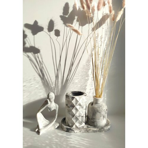 Подарочный набор: ваза для сухоцветов, органайзер, поднос, статуэтка