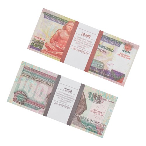 Набор сувенирные деньги, купюры фальшивые Египетские фунты (100, 200)
