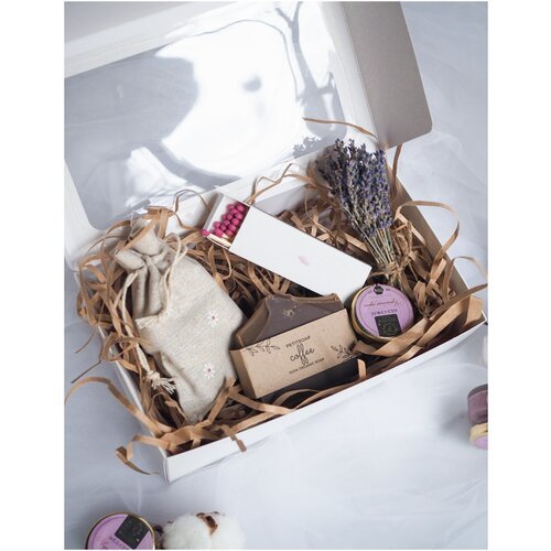 Подарочный набор с мылом ручной работы, медом-суфле и аромасаше