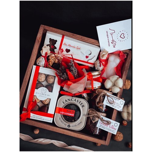 Подарочный набор Bon Marche Spb женский 'женское счастье' в деревянной коробке / подарок девушке / подарок учителю / подарок жене