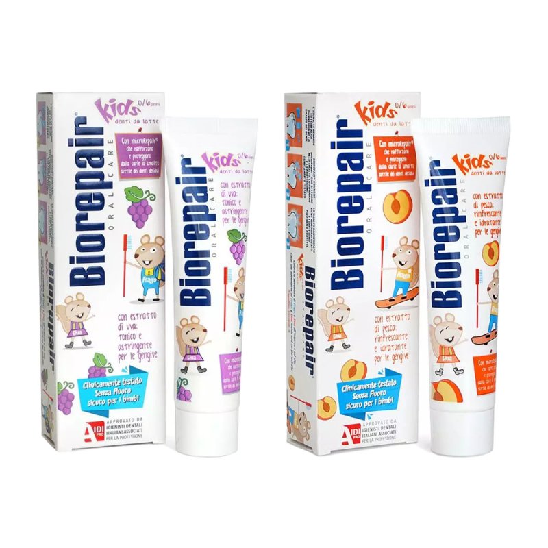 Biorepair Набор зубных паст для детей, 2х50 мл (Biorepair, Детская гамма)