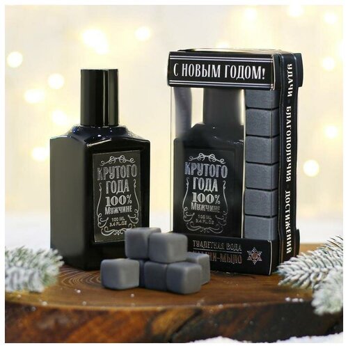 Набор: парфюм 100 мл и мыло камни Виски 'С Новым годом'