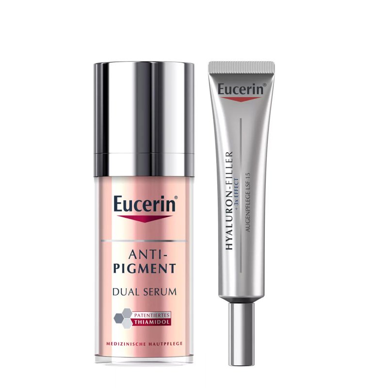 Eucerin Набор для ухода за кожей: крем для кожи вокруг глаз 15 мл + сыворотка 30 мл (Eucerin, Anti-Pigment)