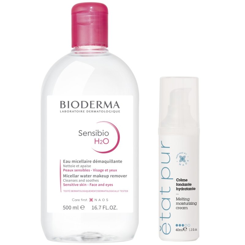 Bioderma Набор 'Очищение и интенсивное увлажнение' для чувствительной, склонной к покраснениям и раздражениям кожи (Bioderma, Sensibio)