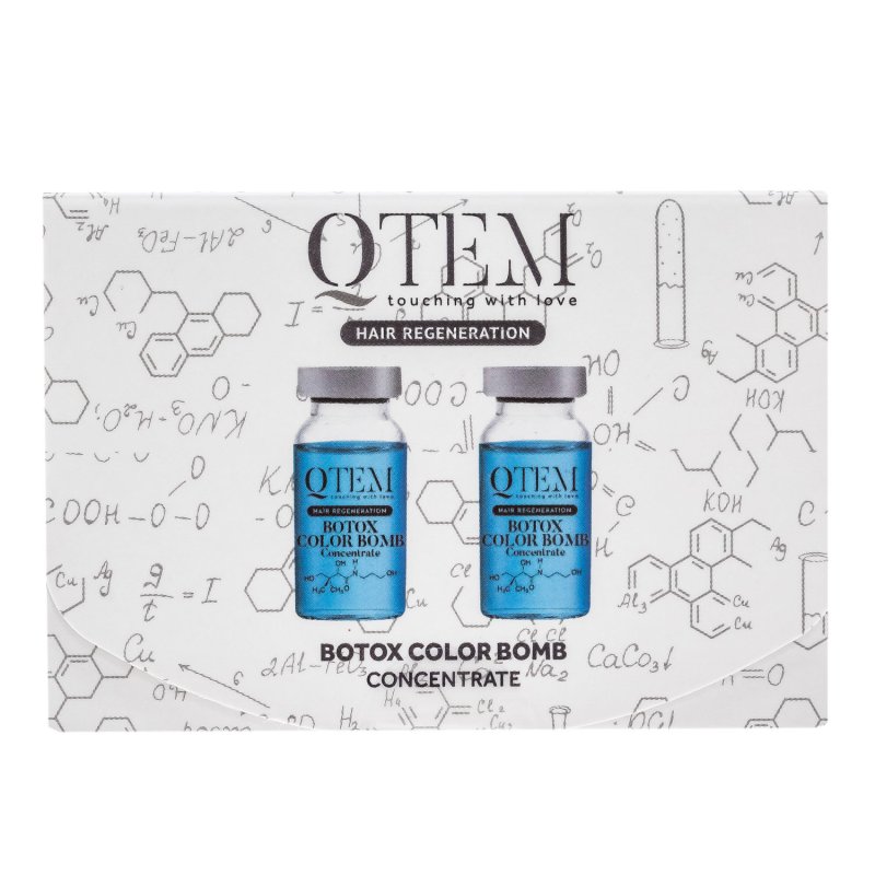 Qtem Холодный филлер для волос Color Bomb, 15 мл х 2 шт (Qtem, Hair Regeneration)
