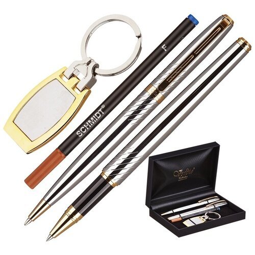 Набор пишущих принадлежностей Verdie ручка, роллер, брелок, деревянный футляр