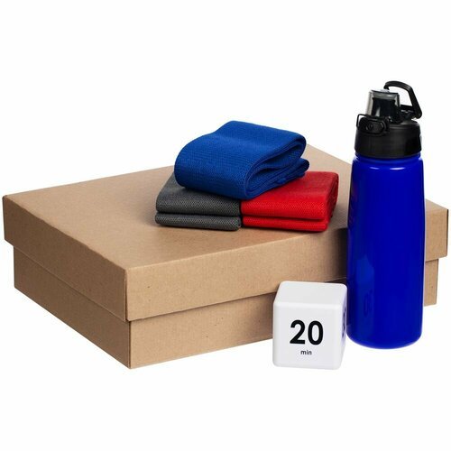 Набор Win Team, синий, 37х26,5х10,5 см, бутылка - пластик; таймер - пластик; набор лент - полиэстер, мешок; ленты - хлопок, латекс; коробка - микрого
