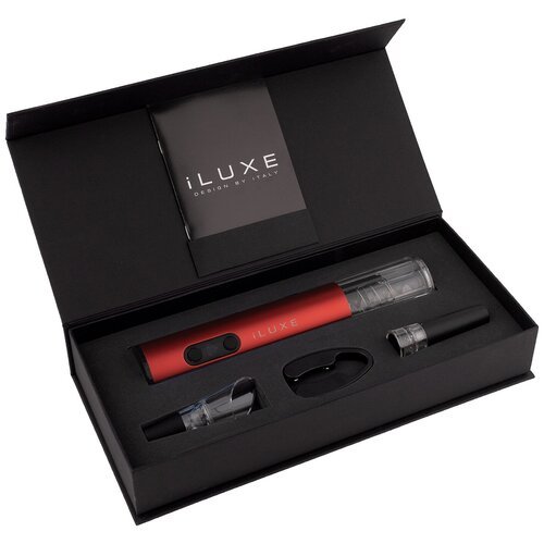 Подарочный винный набор с электроштопором iLUXE Prestige (Красный)