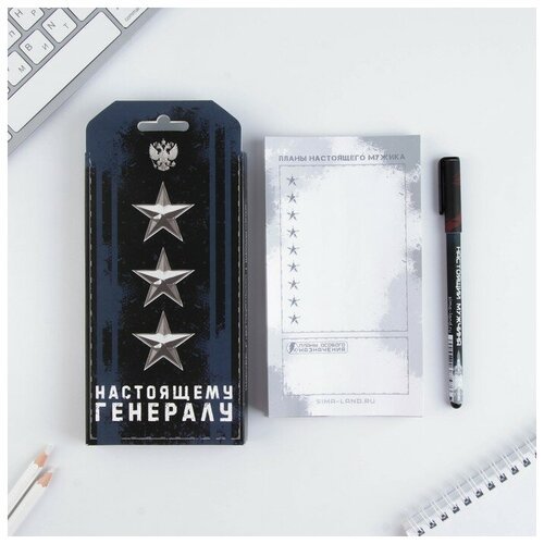 Подарочный набор «Настоящему генералу» планинг и ручка, ArtFox