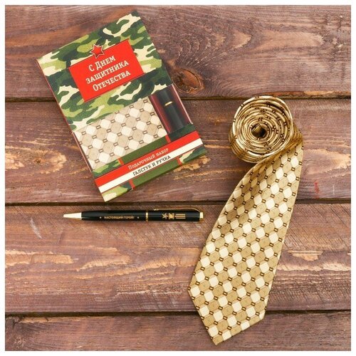 Подарочный набор: галстук и ручка 'С Днем защитника Отечества'