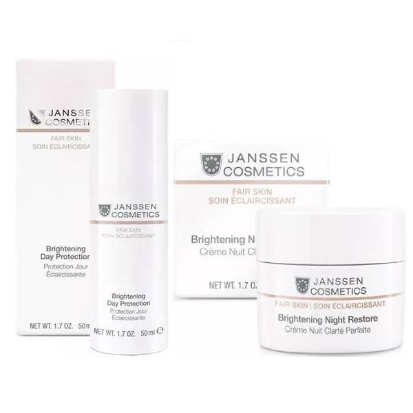Janssen Cosmetics Набор 'Осветляющий': крем SPF20 50 мл + ночной крем 50 мл (Janssen Cosmetics, Fair Skin)
