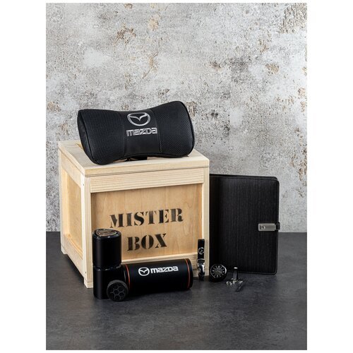 Подарочный мужской набор для автолюбителя MISTER BOX MAZDA BOX , деревянный ящик с ломом