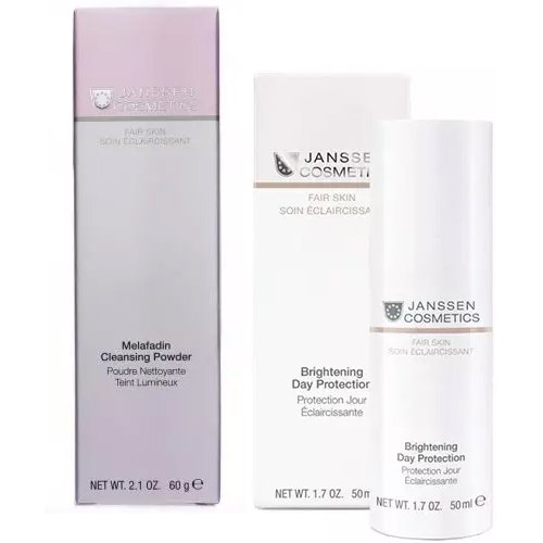 Janssen Cosmetics Набор 'Очищение и осветление': пудра 60 г + крем 50 мл (Janssen Cosmetics, Fair Skin)