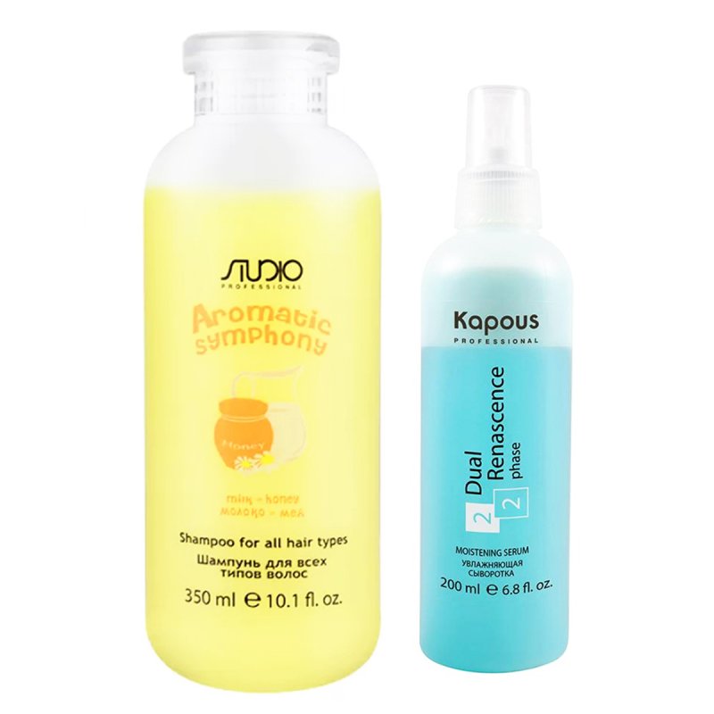 Kapous Professional Набор для волос 'Молоко и мёд' (шампунь 350 мл + увлажняющая сыворотка 200 мл ) (Kapous Professional)