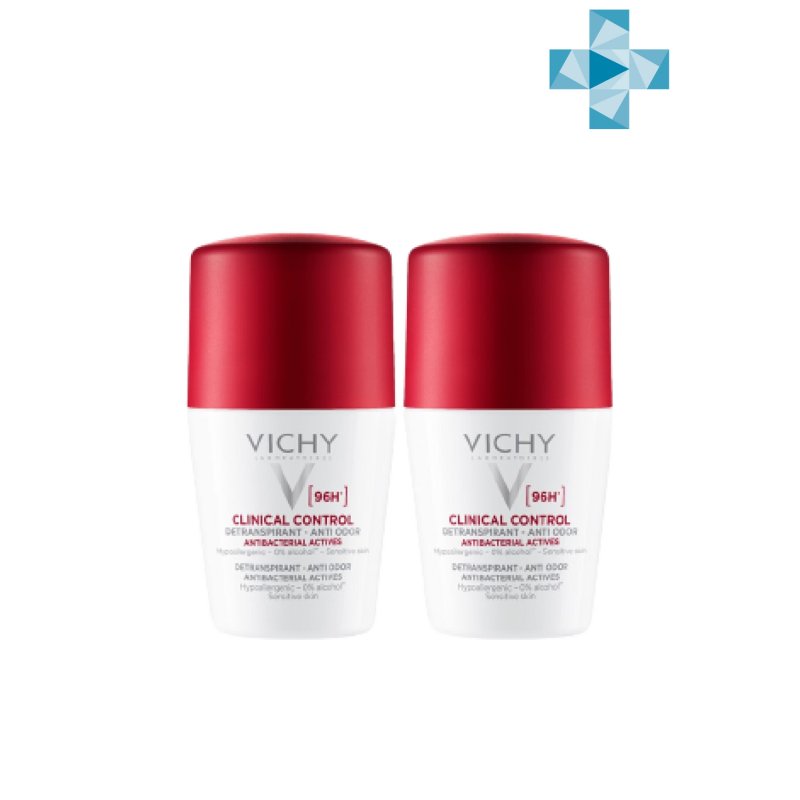 Vichy Набор шариковый дезодорант Clinical Control 96 часов, 2 шт х 50 мл (Vichy, Deodorant)