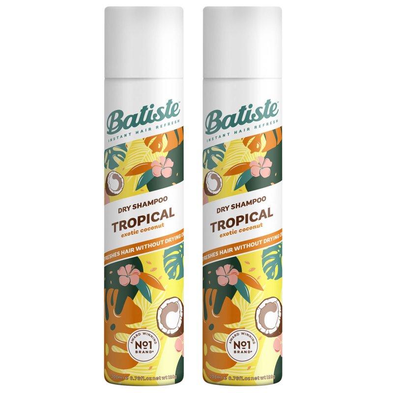 Batiste Комплект Tropical Сухой шампунь 2 шт х 200 мл (Batiste, Fragrance)