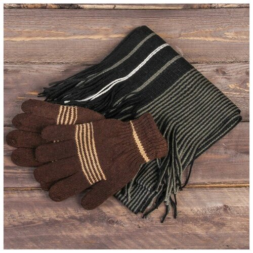 Подарочный набор 'Любимому сыну': шарф, перчатки