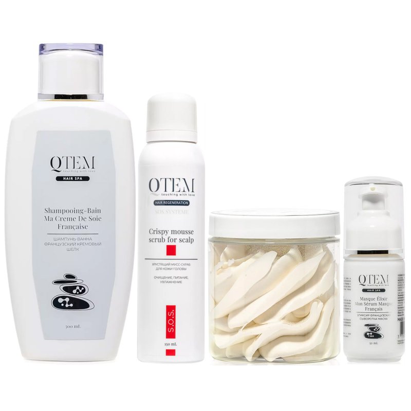 Qtem Набор средств для ухода за сухими уставшими волосами, 4 средства (Qtem, Hair Spa)