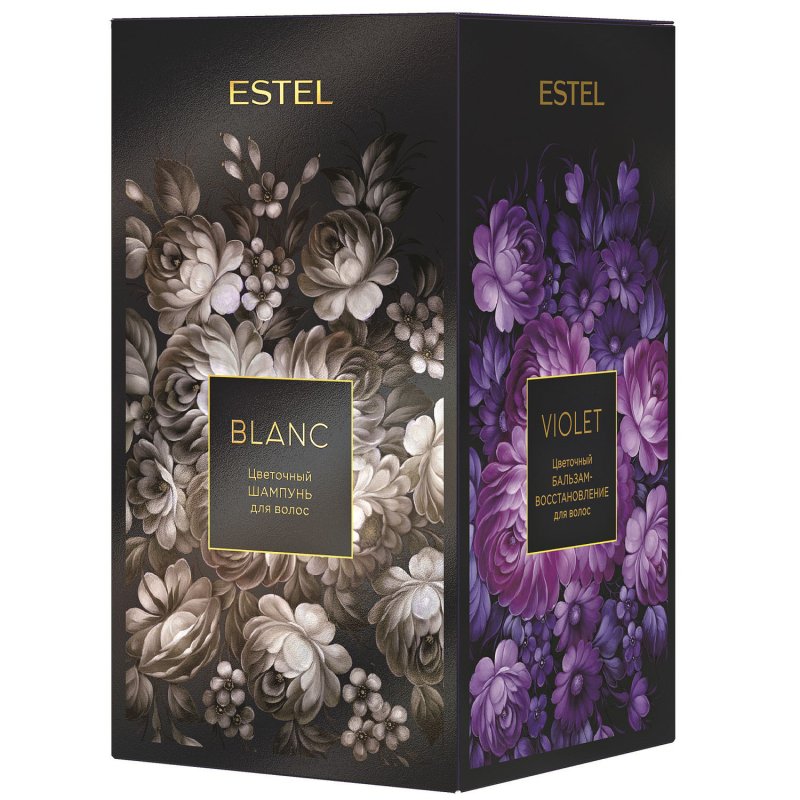 Estel Набор 'Цветочная трилогия': шампунь Blanc 250 мл + бальзам Violet 200 мл + молочко Rouge 150 мл (Estel, Аромат цвета)