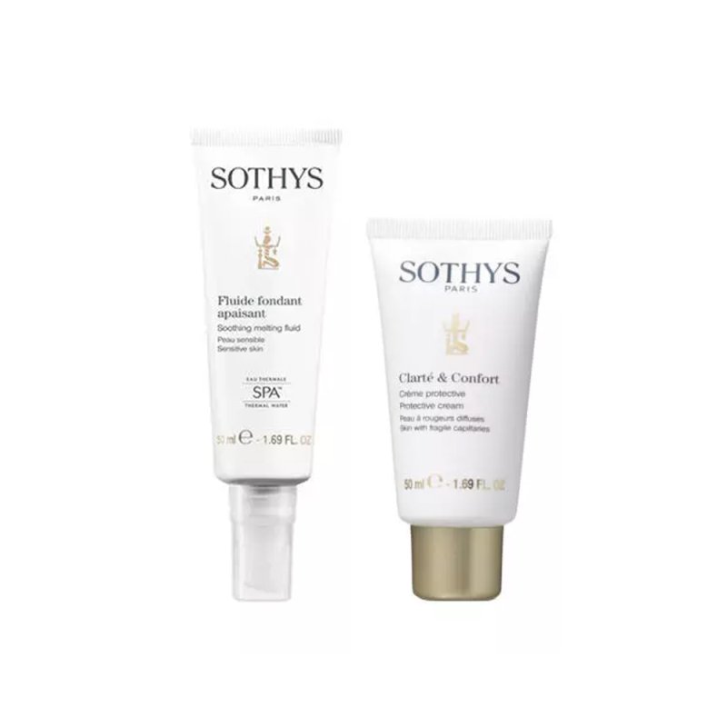 Sothys Набор 'Для чувствительной кожи': флюид, 50 мл + крем, 50 мл (Sothys, Sensitive Skin Line With Spa Thermal Water)