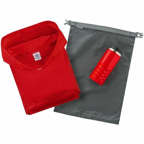 Набор Forest Hunter, красный, мешок: 33х45 см, мешок - нейлон, рипстоп; дождевик - полиэстер 100%; термостакан - пластик, нержавеющая сталь