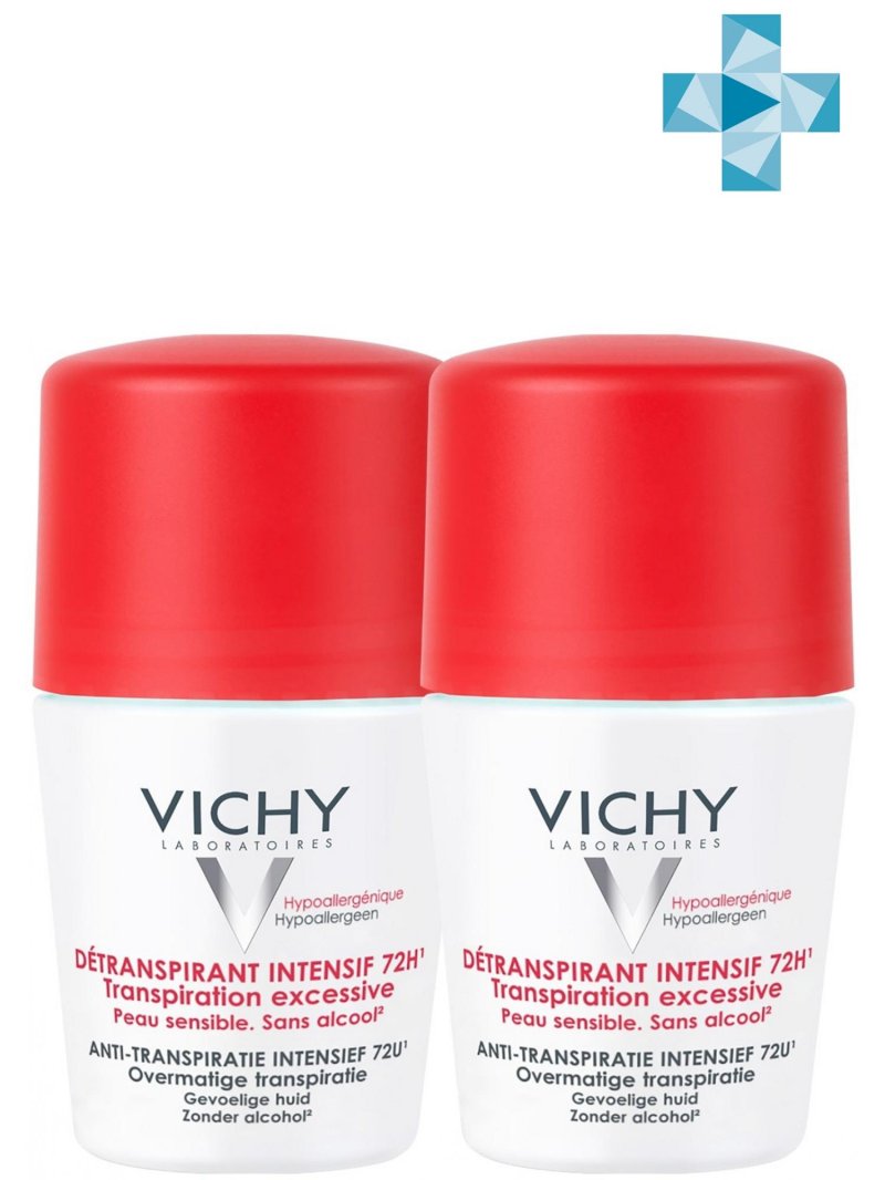 Vichy Комплект Дезодорант-антистресс 72 часа защиты 2 шт х 50 мл (Vichy, Deodorant)