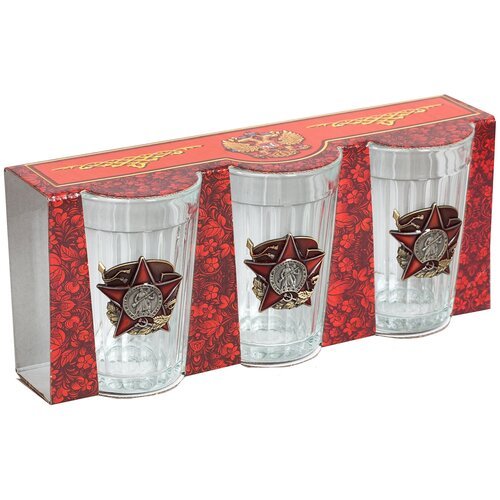 Граненые стаканы Подарочный набор стаканов 'Красная Армия'