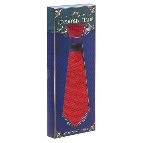 Подарочный набор: галстук и платок 'Дорогому папе'