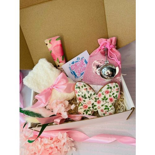 Подарочный набор с пряником в коробке Wonder me box Яркий / Праздничный бокс/ оригинальный подарок любимой женщине, девушке, подруге, маме, сестре, тете, учителю