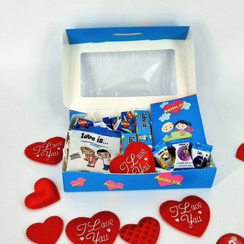 Коробка со сладостями и жвачками, подарок на день святого валентина